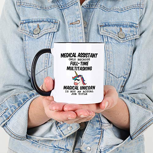 Casitika Medical Assistant Gifts for Women. 11 oz Certified Assistants Mug. Because Unicorn Is Not An Actual Job Title. Gift Idea for Office Co-Workers. (11 oz Black Handle/Rim) - Image 4