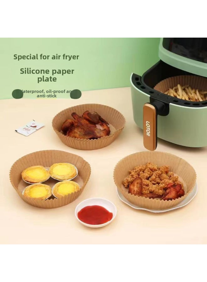 Air Fryer Special Paper Plate Household High Temperature Resistant Oil Absorbing Paper Pad Food Grade Special Paper Round Square Baking Paper-Specifications:Square  Fryer Paper 16 ] - Image 5
