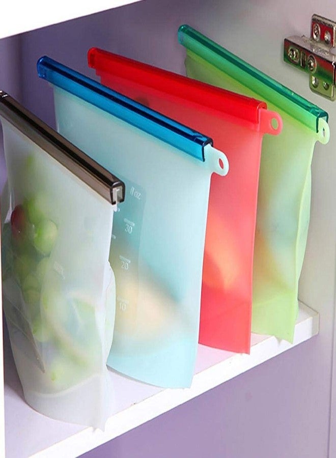 JAGDIV Reusable Silicone Vegetable Food Storage Bag Refrigerator Bags (2pcs)(Multicolor) - Image 3
