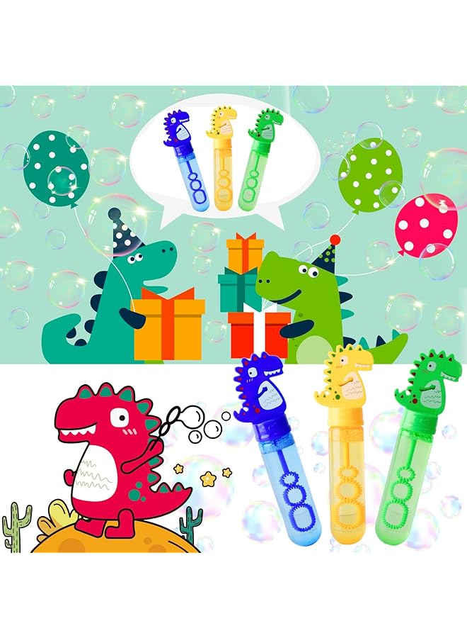 KASTWAVE 9 Pack Dinosaur Bubble Blowing Toys For Kids Fun Bubble Wands For Outdoor Activities Perfect For Goody Bags Easter Basket Stuffers And Carnival Prizes For Boys And Girls - Image 3