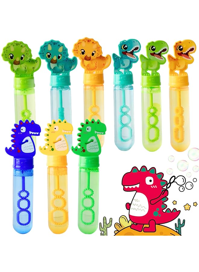 KASTWAVE 9 Pack Dinosaur Bubble Blowing Toys For Kids Fun Bubble Wands For Outdoor Activities Perfect For Goody Bags Easter Basket Stuffers And Carnival Prizes For Boys And Girls - Image 1