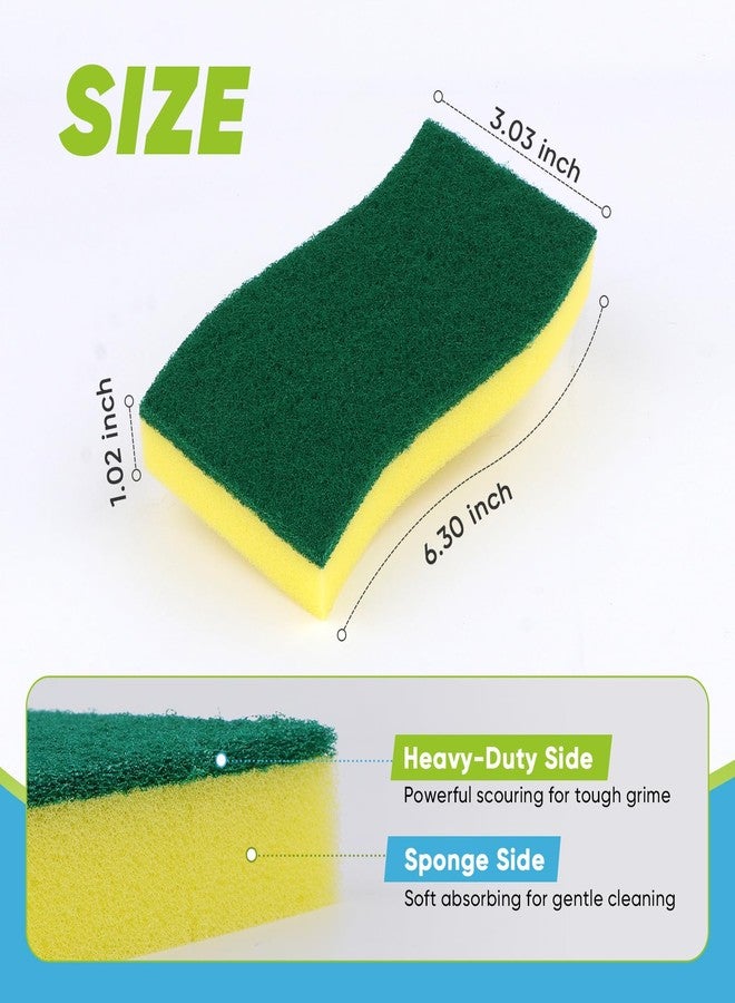 AIDEA Sponges Kitchen, XL Heavy Duty Dish Sponge, Cleaning Dish Scrubber Sponge for Home and Kitchen, Extra Large Cleaning Supplies for Pots, Pans, 6 Pack - Image 2