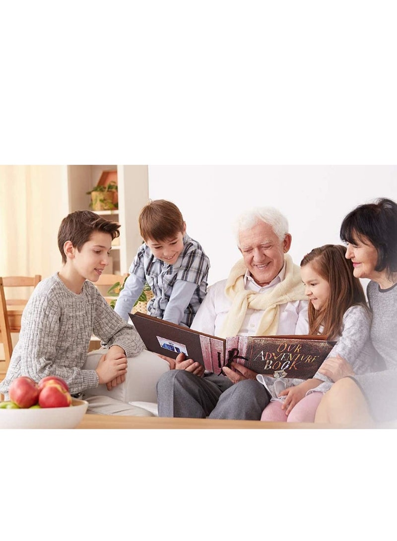 Barakah Our Adventure Book Pixar Up Handmade DIY Family Scrapbook Photo Album Expandable 11.6x7.5 Inches 80 Pages with Storage Box Accessories Kit - Image 4