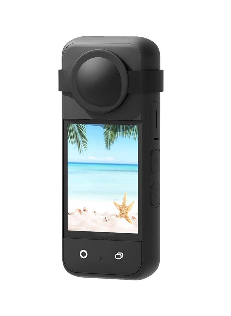 Generic - Action Camera Accessories Kit compatible with Insta360 ONE X3/Protective Camera Housing Frame w/1/4" Thread Adapter/Silicone Protective Case/Lens Cap/Screen Protector - Image 1