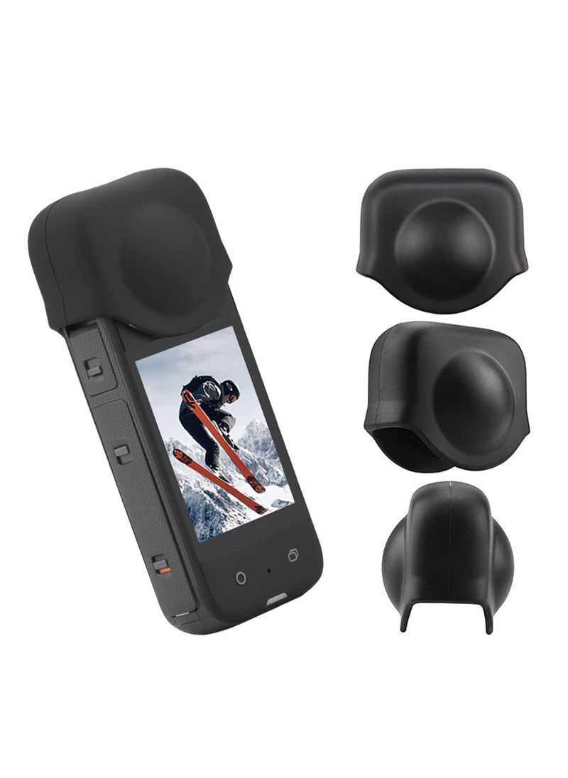 Generic - Action Camera Accessories Kit compatible with Insta360 ONE X3/Protective Camera Housing Frame w/1/4" Thread Adapter/Silicone Protective Case/Lens Cap/Screen Protector - Image 1