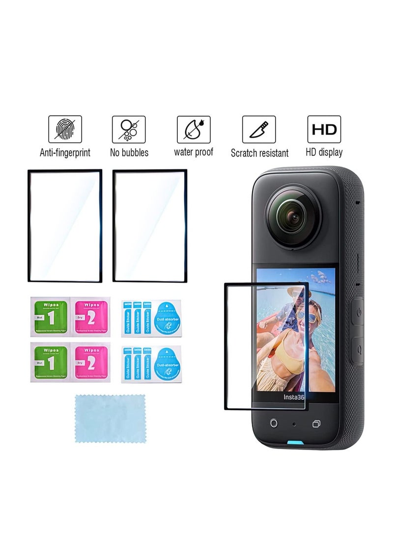Generic - Action Camera Accessories Kit compatible with Insta360 ONE X3/Protective Camera Housing Frame w/1/4" Thread Adapter/Silicone Protective Case/Lens Cap/Screen Protector - Image 1