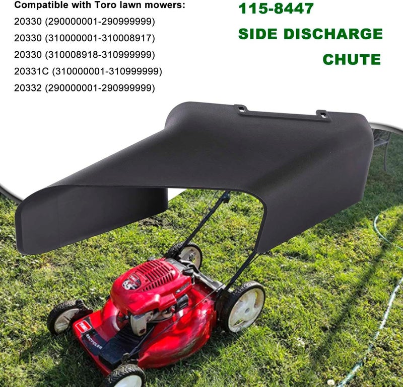 DECKMAN 115-8447 Side Discharge Chute, Compatible with Toro 22" Recycler Lawn Mower for 20377, 20378, 20330, 20331, 20333, 20330C - Fits Many 22" Recycler Lawn Mower 2009-2015 (1) - Image 4