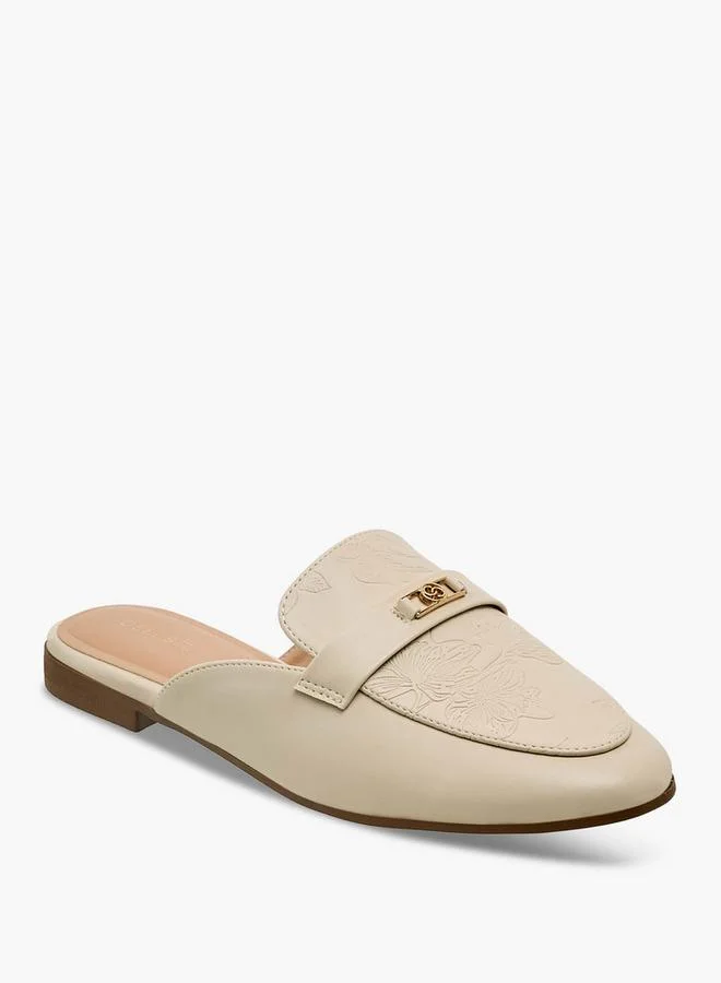 سيليست Women Floral Embossed Mules