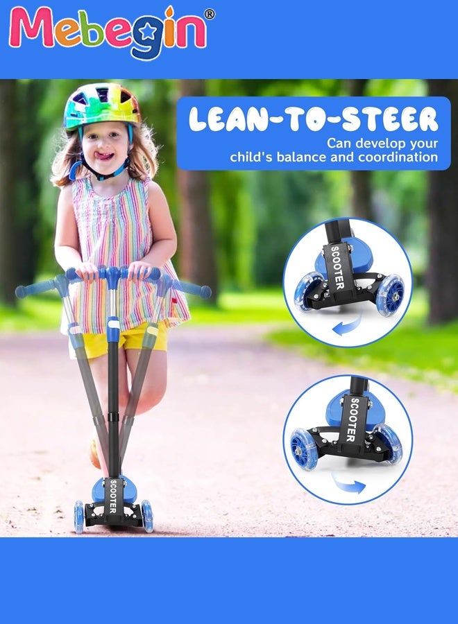 MEBEGIN Kids Kick Scooter, Foldable 3 Wheel Scooter with 3 Adjustable Height, Extra-wide Deck for Stability, No Installation Required, Ideal Gift for Kids Aged 3-7 - Image 3