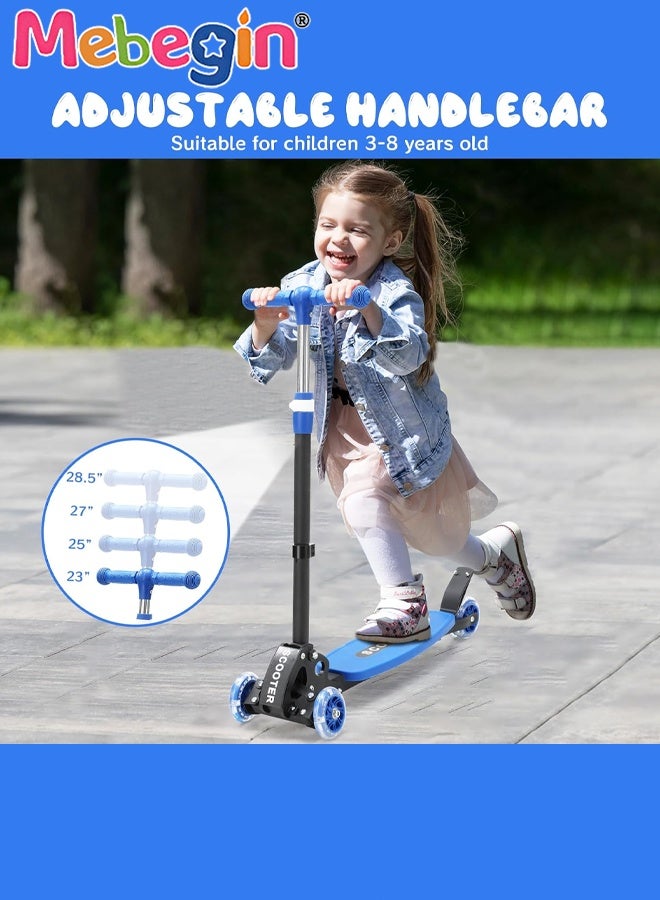 MEBEGIN Kids Kick Scooter, Foldable 3 Wheel Scooter with 3 Adjustable Height, Extra-wide Deck for Stability, No Installation Required, Ideal Gift for Kids Aged 3-7 - Image 2
