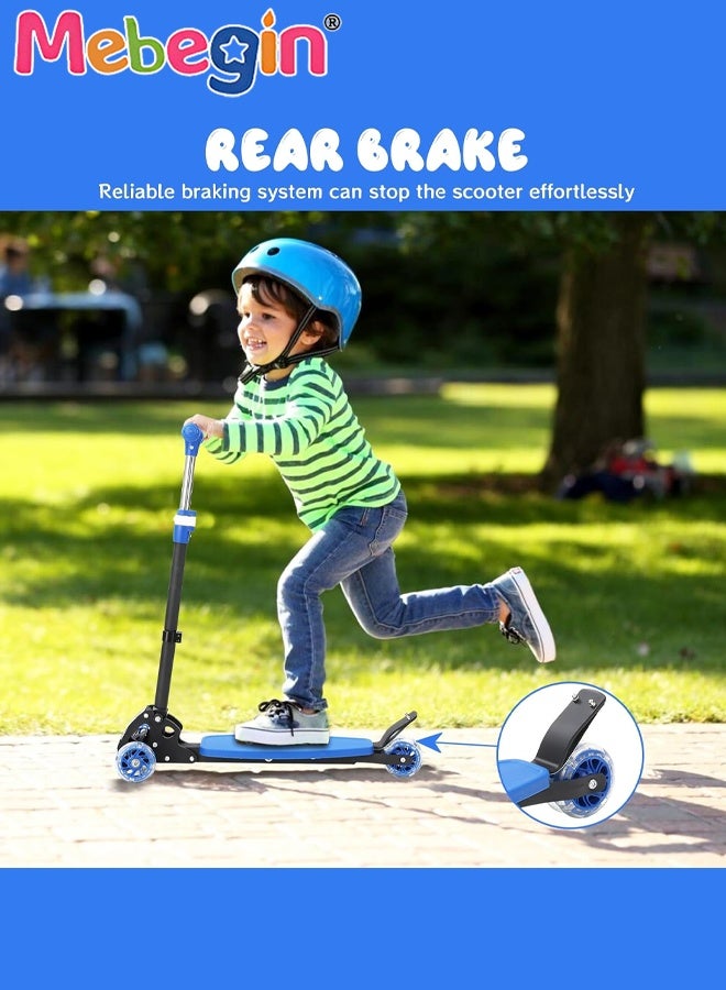 MEBEGIN Kids Kick Scooter, Foldable 3 Wheel Scooter with 3 Adjustable Height, Extra-wide Deck for Stability, No Installation Required, Ideal Gift for Kids Aged 3-7 - Image 5