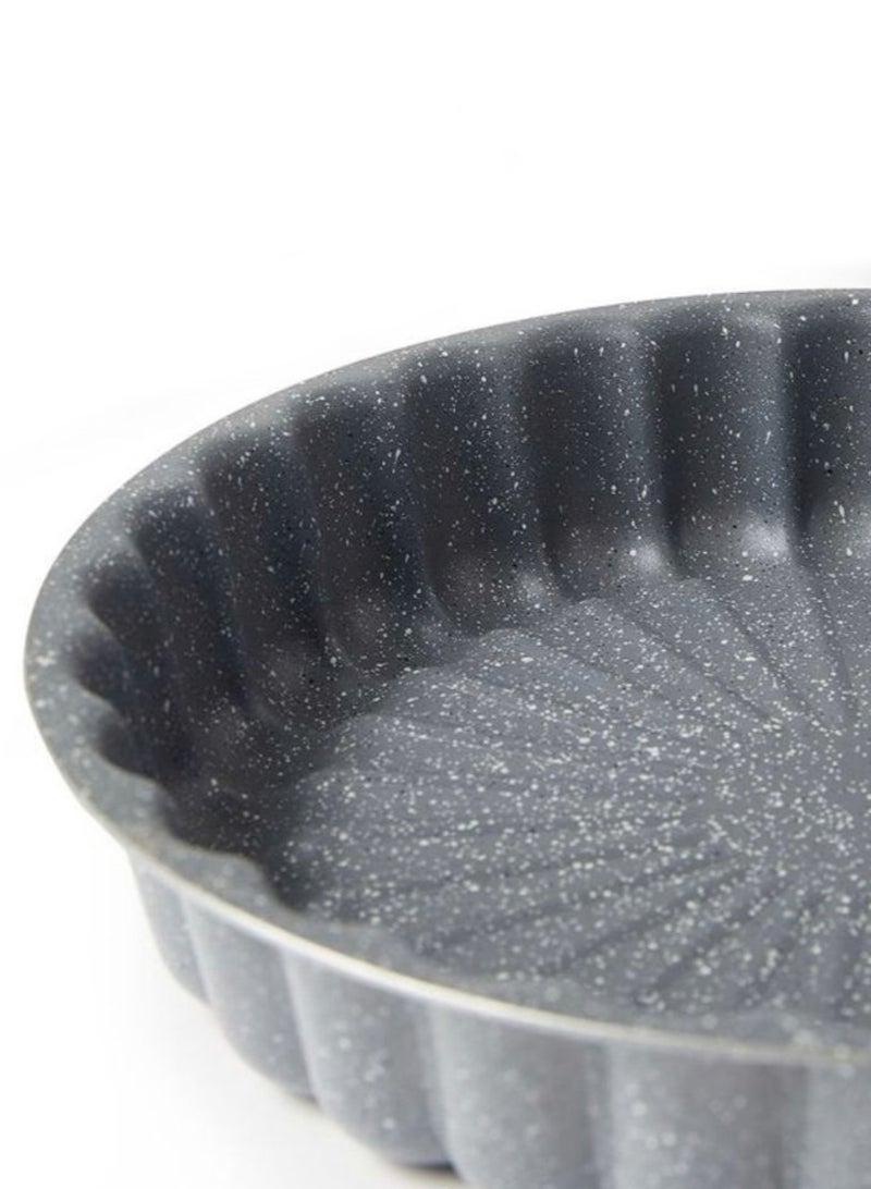 DESSINI قالب كيك ديسيني، صينية كيك 24 سم، أدوات مطبخ للزينة 3D (شكل زهرة) رمادي - Image 2