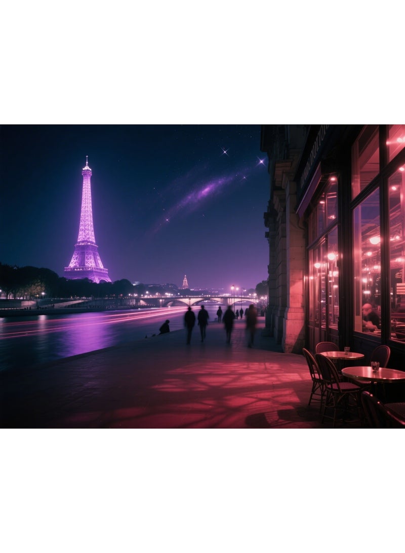 1000 pieces of Paris night scene puzzle - creative design patterns, rich and colorful artistic experience, suitable for adults and children - Image 1