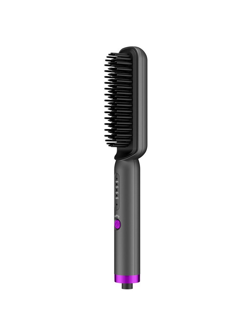 general Mini Ionic Straightening Comb – Travel-Friendly Straightener & Curler for Men/Women, Dual-Use Hair Styling Tool - Image 1
