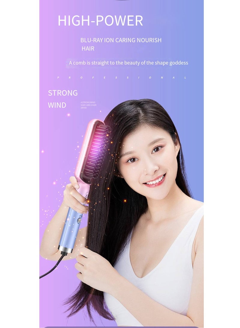 general Mini Ionic Straightening Comb – Travel-Friendly Straightener & Curler for Men/Women, Dual-Use Hair Styling Tool - Image 3