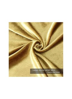 The Bros 2 Luxury Gold Plain Velvet Decorative Cushion Covers - Luxury Super Soft Throw PillowCases for Sofa or bed- Set of 2 - HomeLux  - Image 4