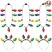 JOYIN 6 Pcs Christmas Light Up Headband and Necklace with 6 Flashing Modes LED Christmas Bulb Lights Necklace Headband for Kids Women Men Xmas Party Supplies Accessories - Image 3