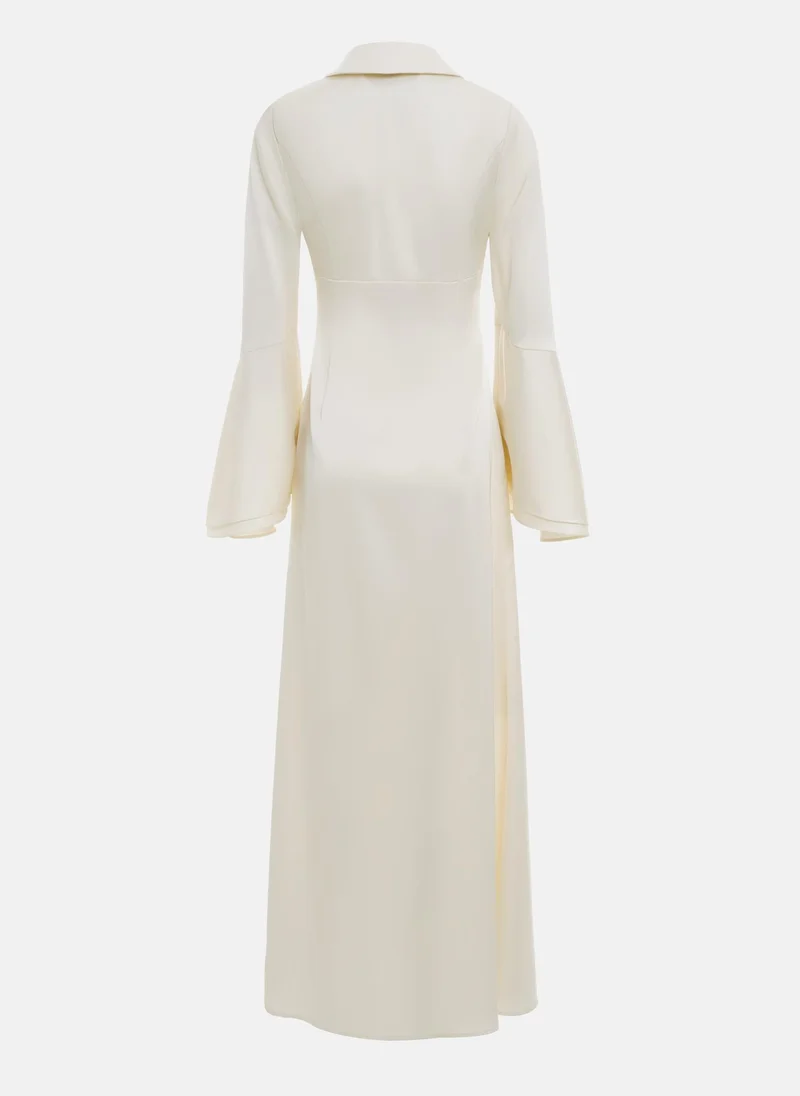Lichi Fitted maxi dress with voluminous sleeves