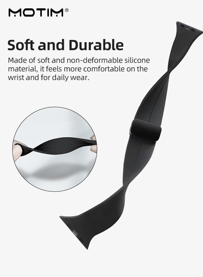 Motim 22mm Silicone Watch Strap with Magnetic Buckle Design, Replacement Wrist Watch Strap Compatible With Huawei Watch 4/GT5 Pro/Watch GT3 46mm/GT4 46mm/Watch GT3 Pro/Watch3/Watch3 Pro  - Image 3