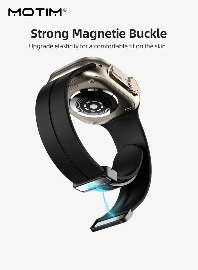 Motim 22mm Silicone Watch Strap with Magnetic Buckle Design, Replacement Wrist Watch Strap Compatible With Huawei Watch 4/GT5 Pro/Watch GT3 46mm/GT4 46mm/Watch GT3 Pro/Watch3/Watch3 Pro  - Image 2