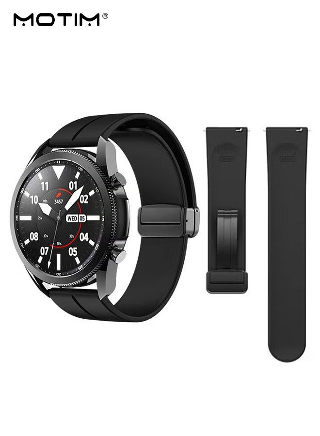 Motim 22mm Silicone Watch Strap with Magnetic Buckle Design, Replacement Wrist Watch Strap Compatible With Huawei Watch 4/GT5 Pro/Watch GT3 46mm/GT4 46mm/Watch GT3 Pro/Watch3/Watch3 Pro  - Image 1