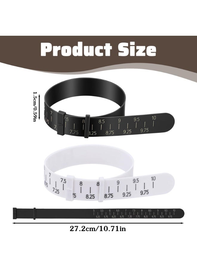 PAWSONIFY 2 PCS Wrist Measuring Tool, Bracelet Sizer Measuring Tool, Adjustable Bracelet Ring Size Ruler - White & Black for Jewelry Sizing - Image 2