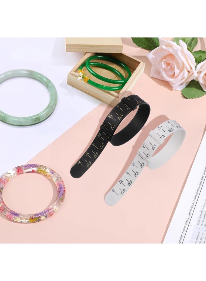 PAWSONIFY 2 PCS Wrist Measuring Tool, Bracelet Sizer Measuring Tool, Adjustable Bracelet Ring Size Ruler - White & Black for Jewelry Sizing - Image 4