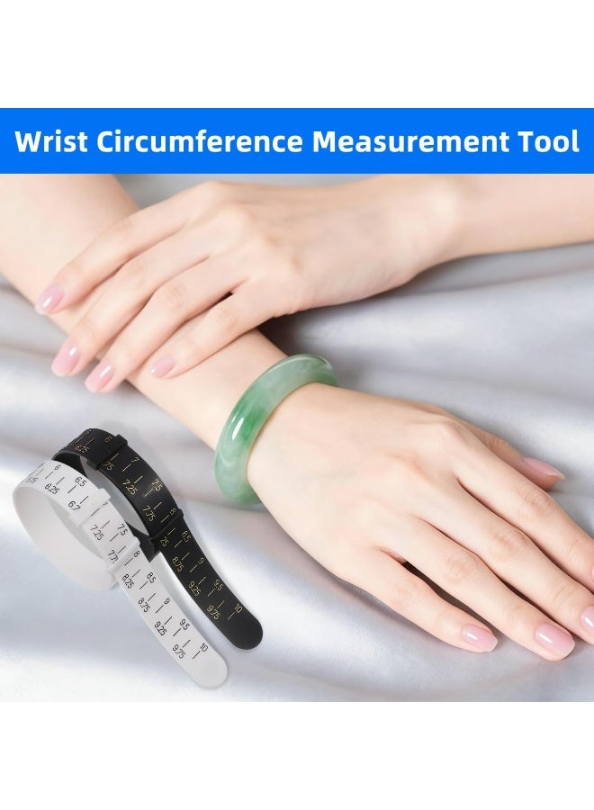 PAWSONIFY 2 PCS Wrist Measuring Tool, Bracelet Sizer Measuring Tool, Adjustable Bracelet Ring Size Ruler - White & Black for Jewelry Sizing - Image 5