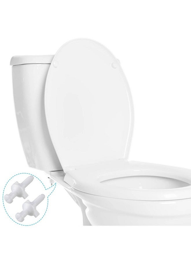 Jetec Jetec 2 Pieces Toilet Seat Screws Replacement Kit Plastic Toilet Seat Bolts Toilet Seat Hinge Bolt Screws with Plastic Nuts and Washers Parts Kit for Fixing The Top Toilet Seat, White  - Image 4