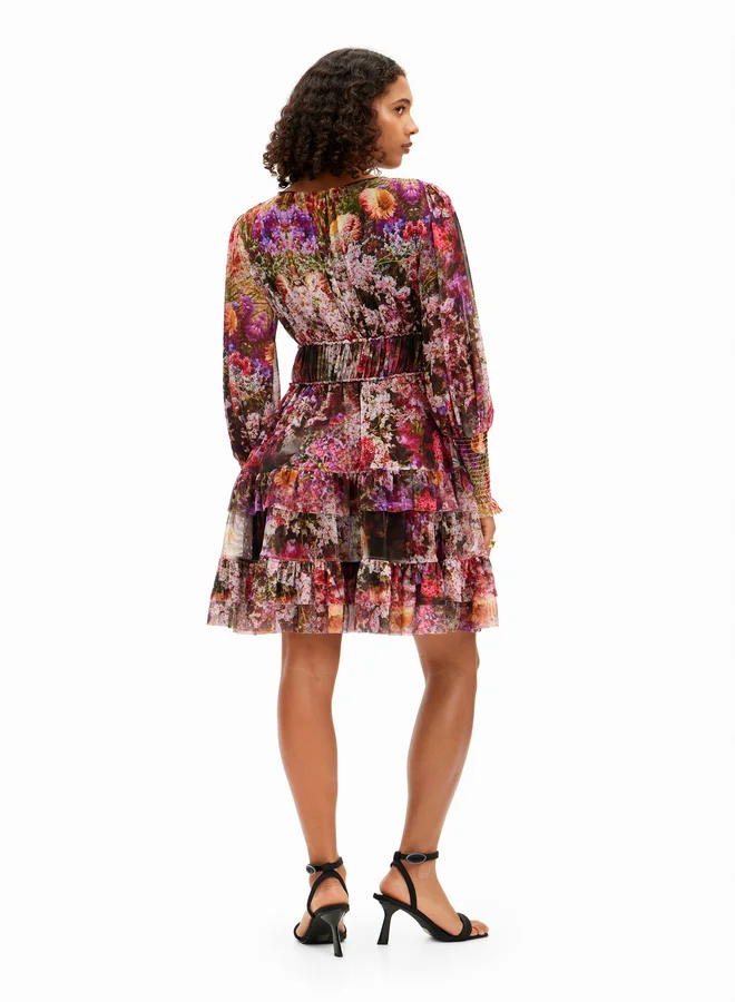 DESIGUAL Floral Tiered Dress