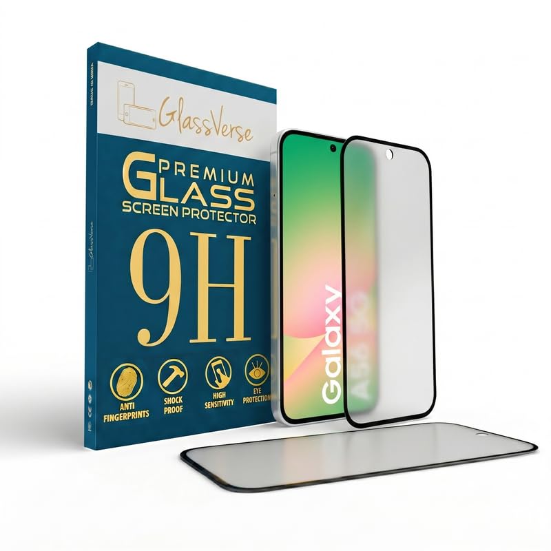 GlassVerse D+ Matte Tempered Glass With 18H Hardness For Samsung galaxy A56 5G (Pack Of 2) with Free Installation Kit Full screen Coverage - 6.7 inch - Image 1