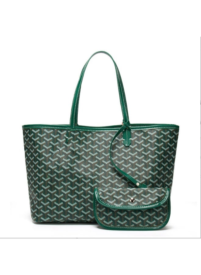 Printed Shopper Tote Green Pendants Random  - Image 1