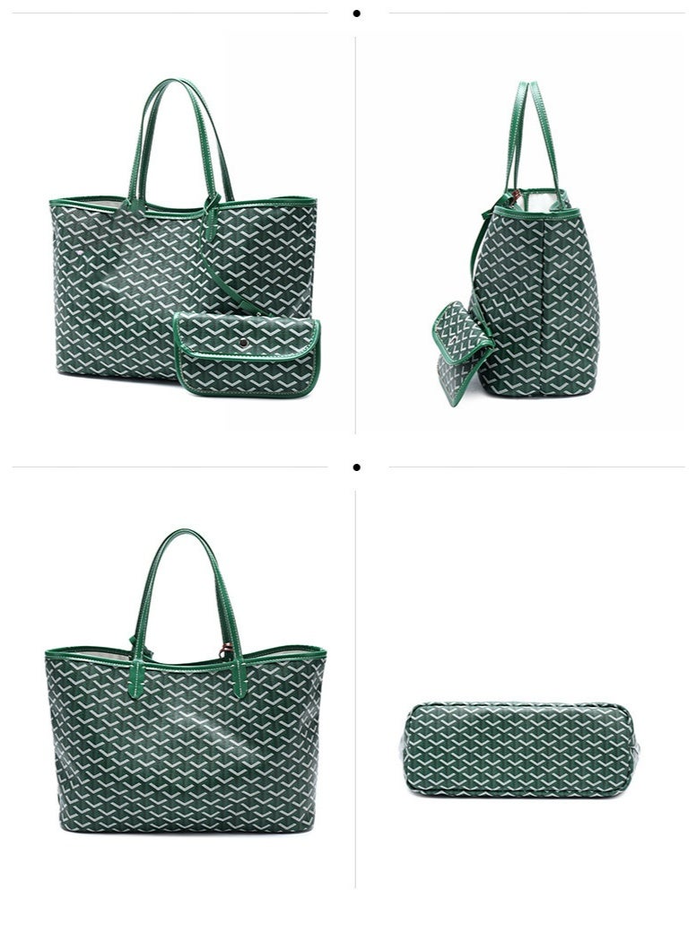 Printed Shopper Tote Green Pendants Random  - Image 2