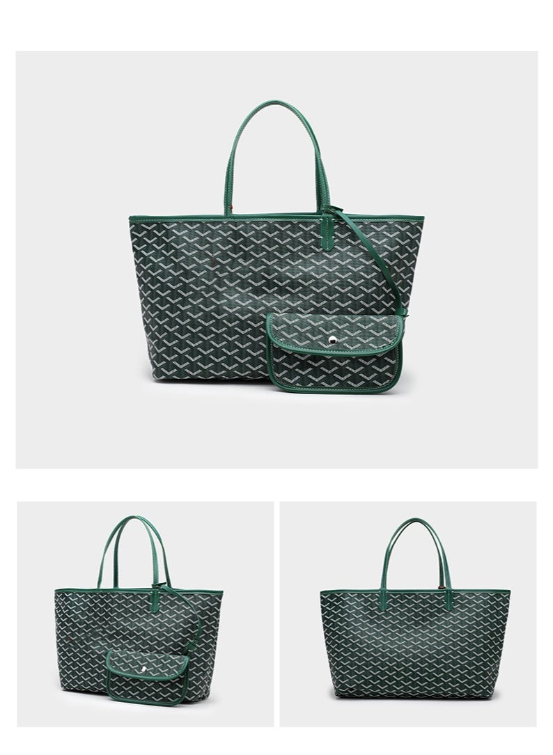 Printed Shopper Tote Green Pendants Random  - Image 3