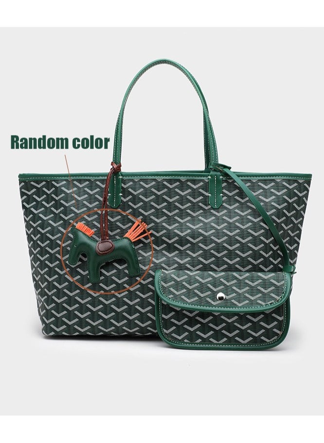 Generic Printed Shopper Tote Green Pendants Random  - Image 1