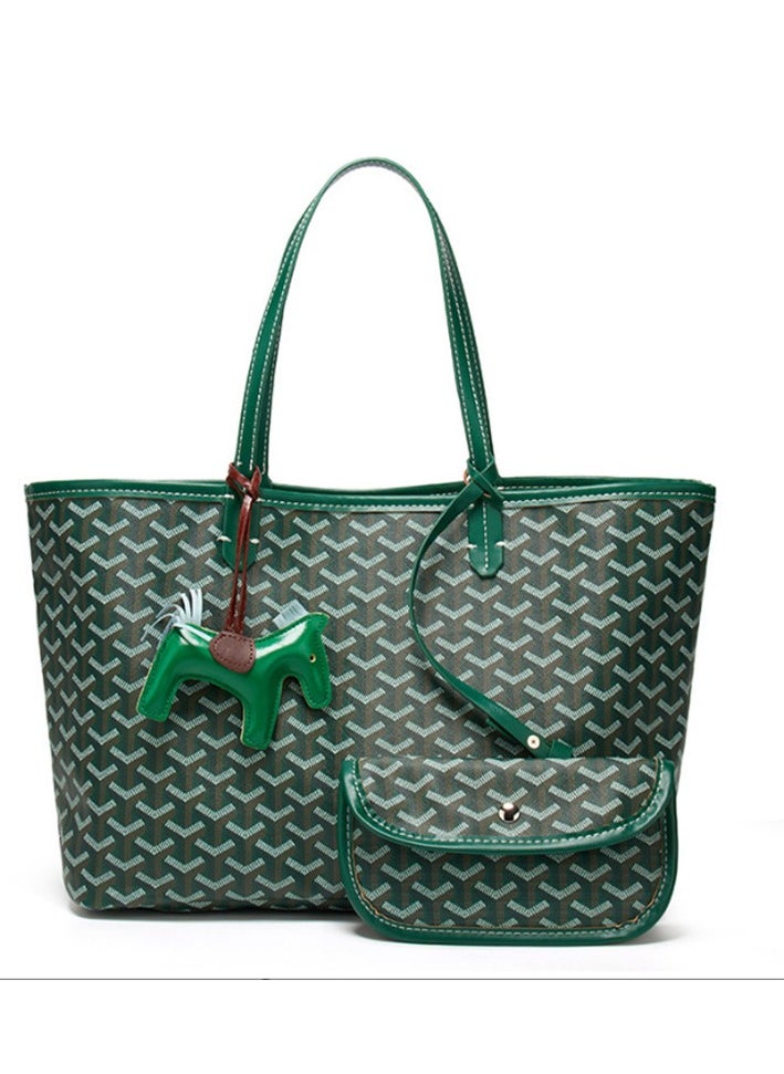 Generic Printed Shopper Tote Green Pendants Random  - Image 2