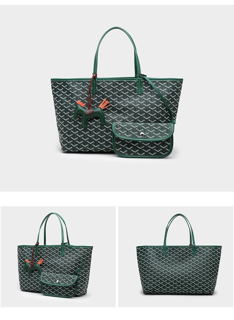 Generic Printed Shopper Tote Green Pendants Random  - Image 5