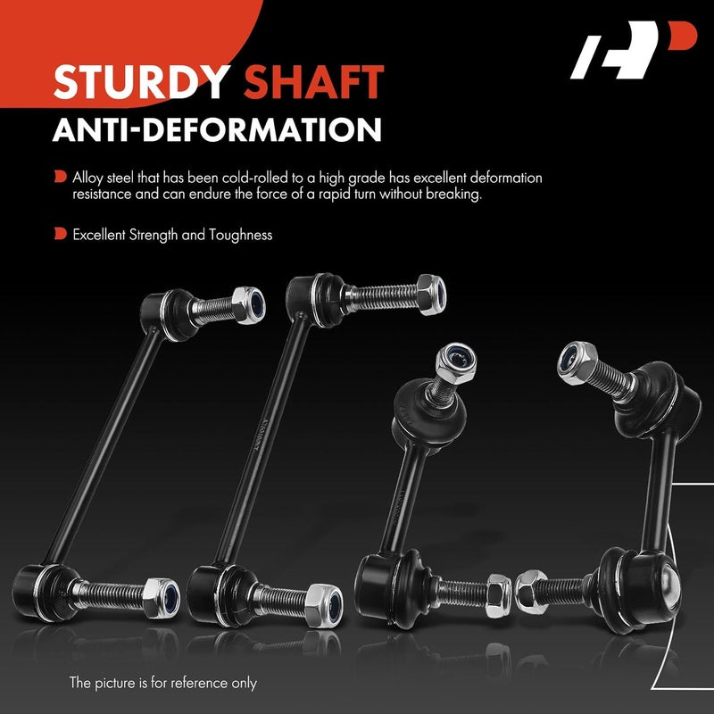 A-Premium Set of 4, Front & Rear Sway Bar Links Kit Stabilizer Bar Links, Compatible with Cadillac CTS 2008-2015, RWD Only - Image 4