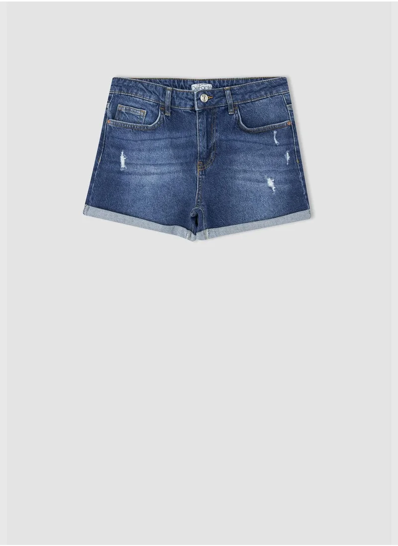 DeFacto Basic Distressed Mini Jean Short