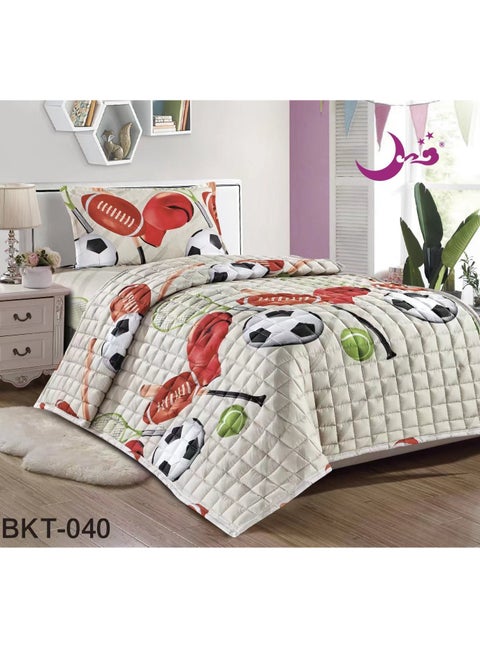 Compressed Bed Comforter Set Consisting of 3 Piece Children's Drawings
