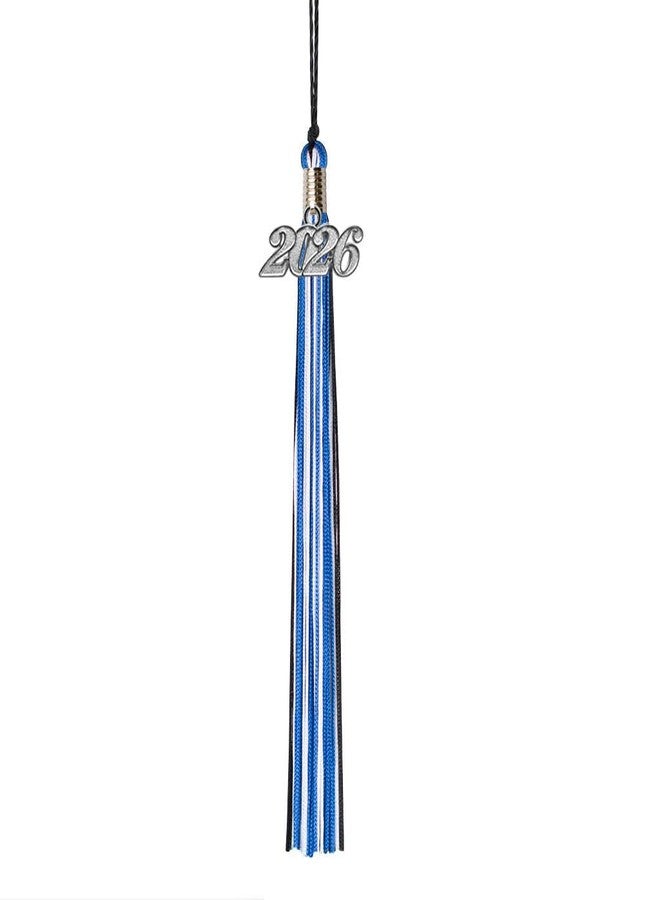 Class Act Graduation Graduation Tassel - Silver Charm - 3 Color, 2026, Blue/Silver/White - Image 4