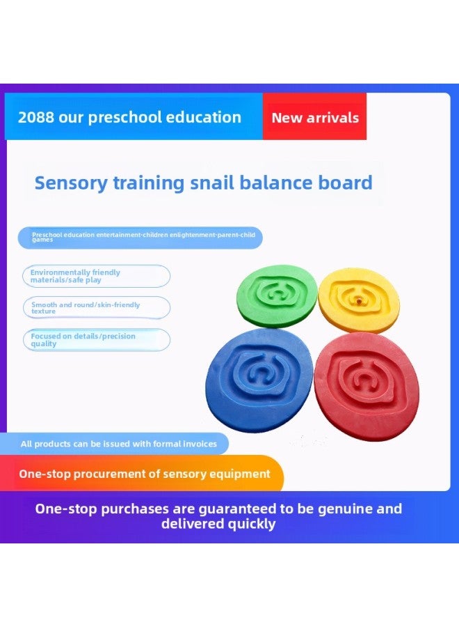 Kindergarten Sense Training Equipment Snail Balance Board Children's Household Egg Balance Table Focus Training Toy-Color:Rotomolding (pieces) - Image 2