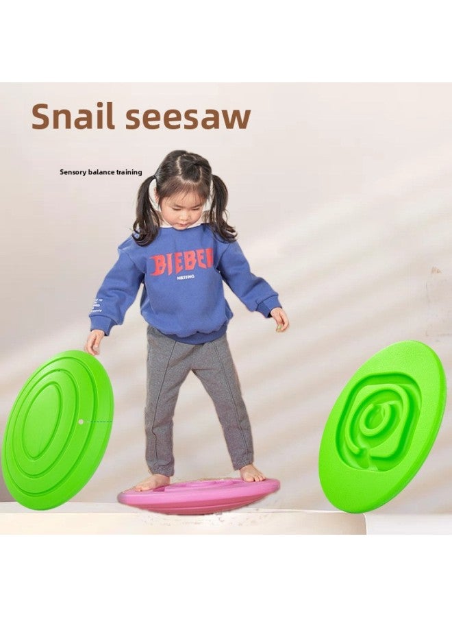 Kindergarten Sense Training Equipment Snail Balance Board Children's Household Egg Balance Table Focus Training Toy-Color:Rotomolding (pieces) - Image 1