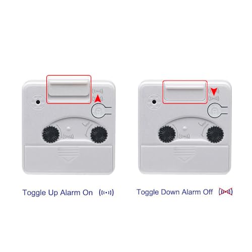 Peakeep Ultra Small, Battery Travel Alarm Clock with Snooze and Light, Silent with No Ticking Analog Quartz (White) - Image 4