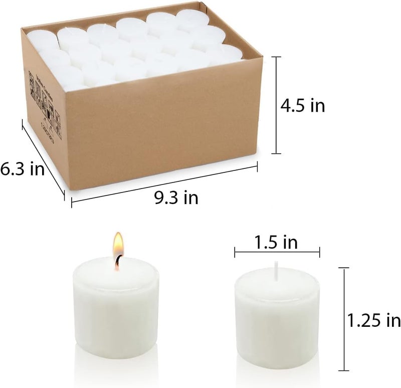 EYUVAA LABEL 8 Hrs Burning Unscented Votive Candles for Home Decor, smokeless Diwali Candles Decoration, Wedding, Centre Table, Birthday, Parties (1.5" x 1.25") (Pack of 100) - Image 5