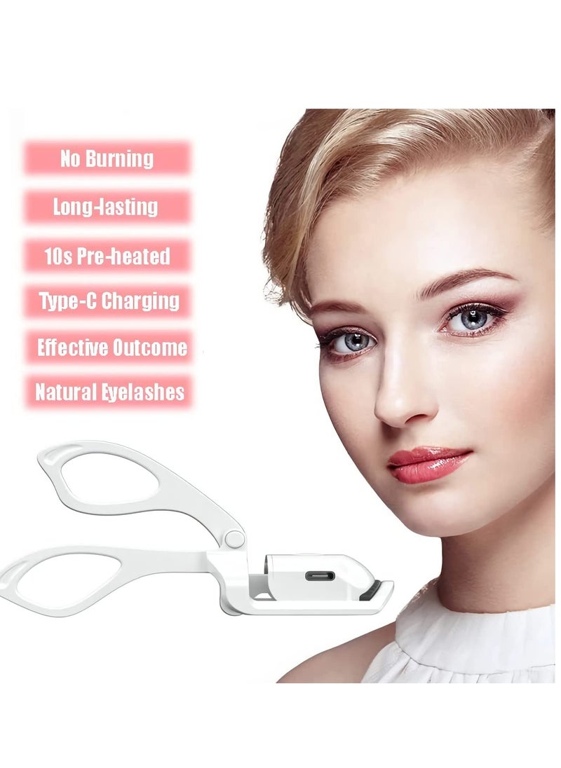 KASTWAVE - Heated Eyelash Curler, Type C Rechargeable Electric Eyelash Curler with Silicone Heating Pads, 2 Temperature Modes, One-Step Quick Lash Curler Tool Long-Lasting Curling Effect with Comfort Grip " - Image 1
