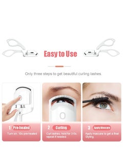 KASTWAVE Heated Eyelash Curler, Type C Rechargeable Electric Eyelash Curler with Silicone Heating Pads, 2 Temperature Modes, One-Step Quick Lash Curler Tool Long-Lasting Curling Effect with Comfort Grip "  - Image 4