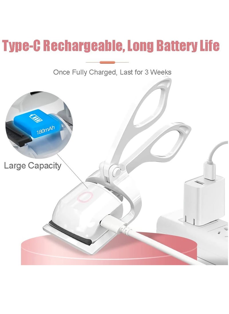KASTWAVE - Heated Eyelash Curler, Type C Rechargeable Electric Eyelash Curler with Silicone Heating Pads, 2 Temperature Modes, One-Step Quick Lash Curler Tool Long-Lasting Curling Effect with Comfort Grip " - Image 1