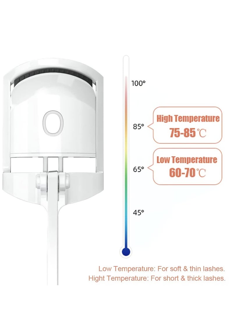 KASTWAVE - Heated Eyelash Curler, Type C Rechargeable Electric Eyelash Curler with Silicone Heating Pads, 2 Temperature Modes, One-Step Quick Lash Curler Tool Long-Lasting Curling Effect with Comfort Grip " - Image 1