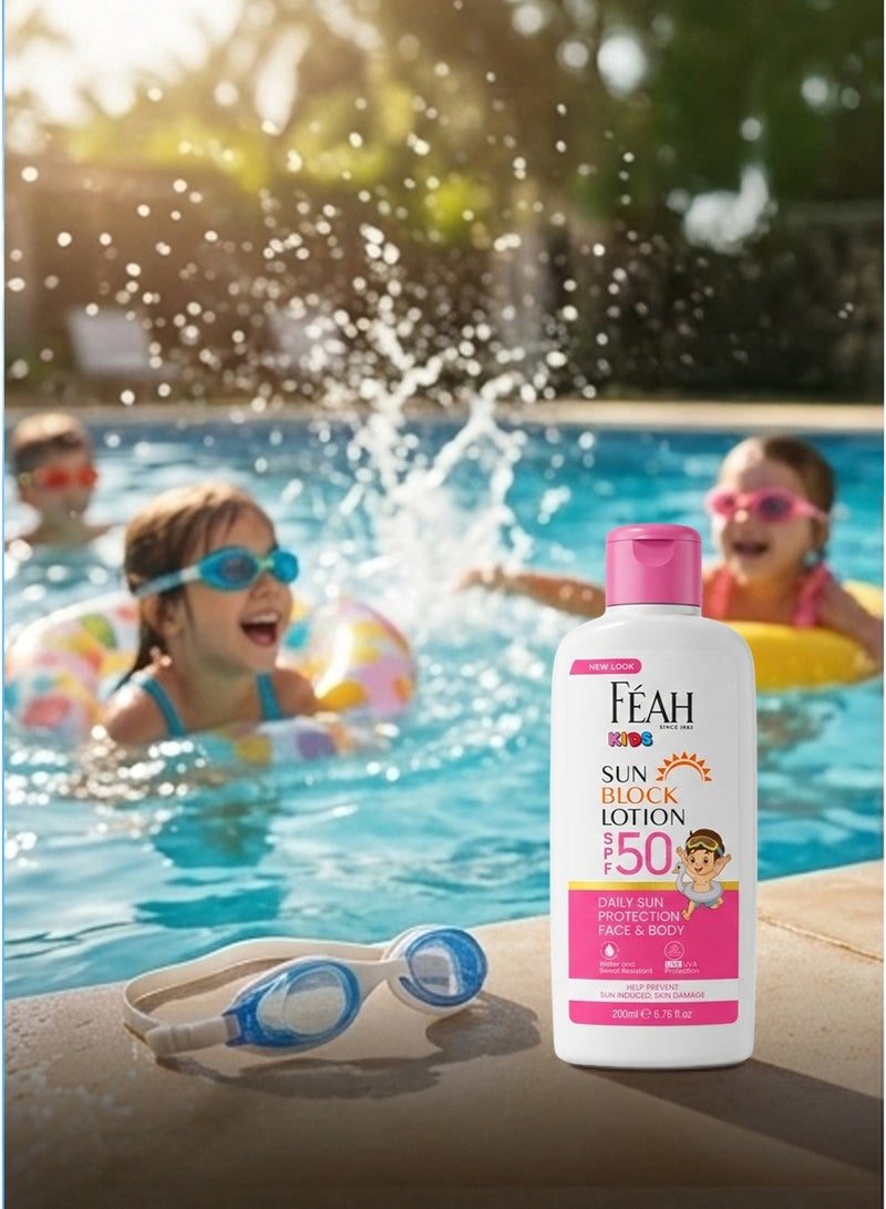 فياح لوشن واقي من الشمس للأطفال من فيا بعامل حماية 50، 200 مل - واقي شمس لطيف عالي الحماية - Image 4